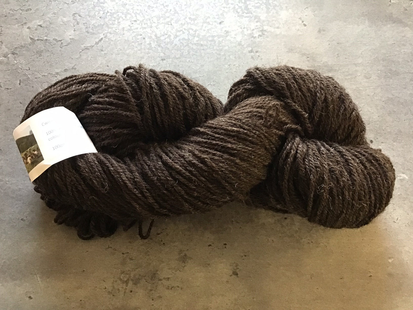 Undyed Yarn - Cwmchwefru DK - Naturally Dark Brown