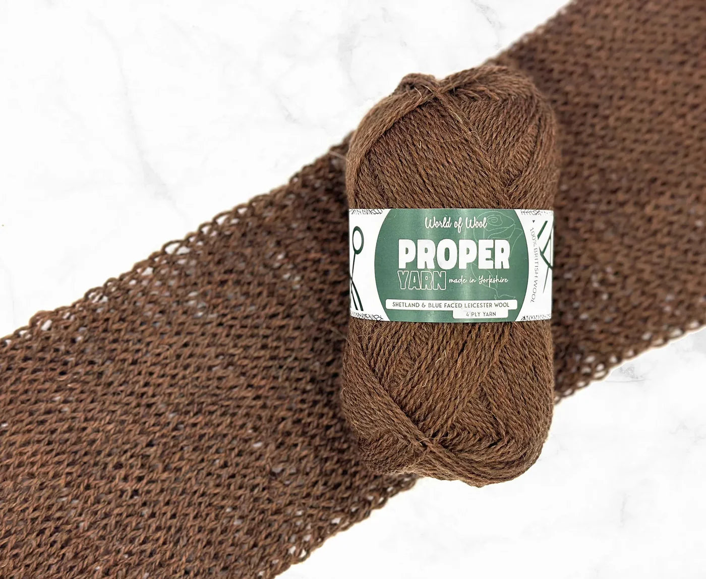 World of Wool - Bairn Brown Proper 4 Ply Yarn - 50g
