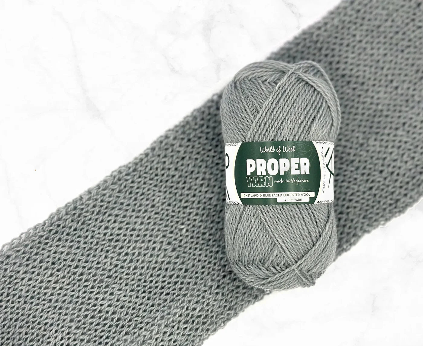 World of Wool - Cuppa Grey Proper 4 Ply Yarn - 50g