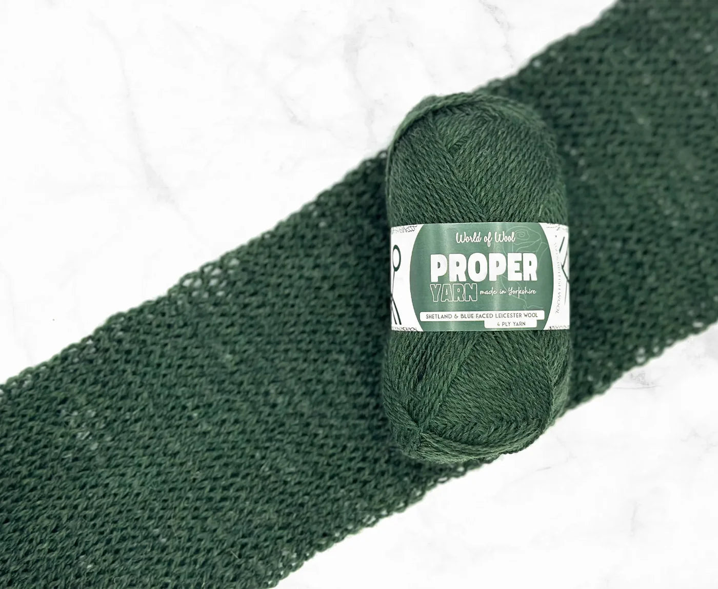 World of Wool - By Eck Green Proper 4 Ply Yarn - 50g