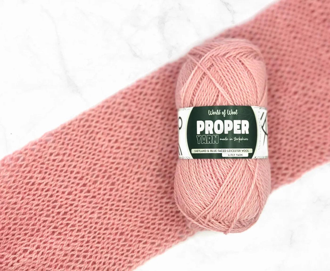 World of Wool - Ecky Thump Pink Proper 4 Ply Yarn - 50g