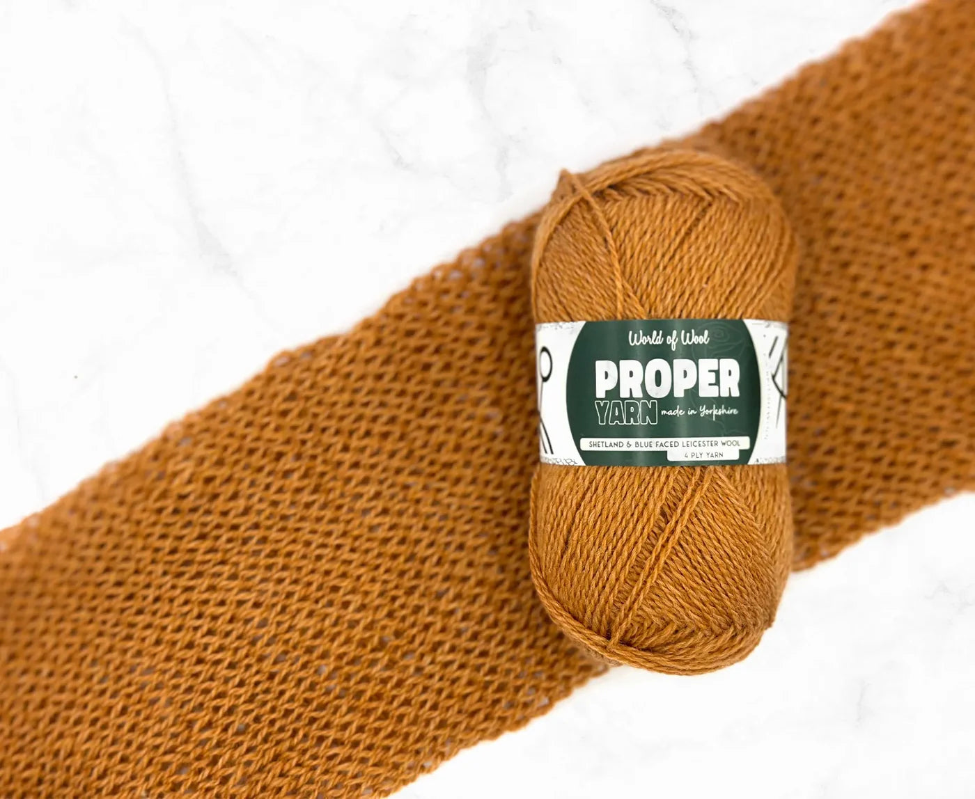 World of Wool - Faffin Orange Proper 4 Ply Yarn - 50g