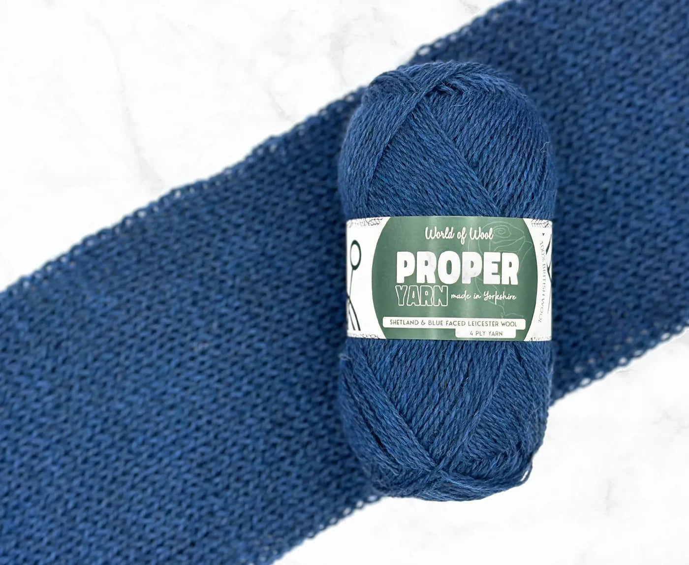 World of Wool - Lad Blue Proper 4 Ply Yarn - 50g