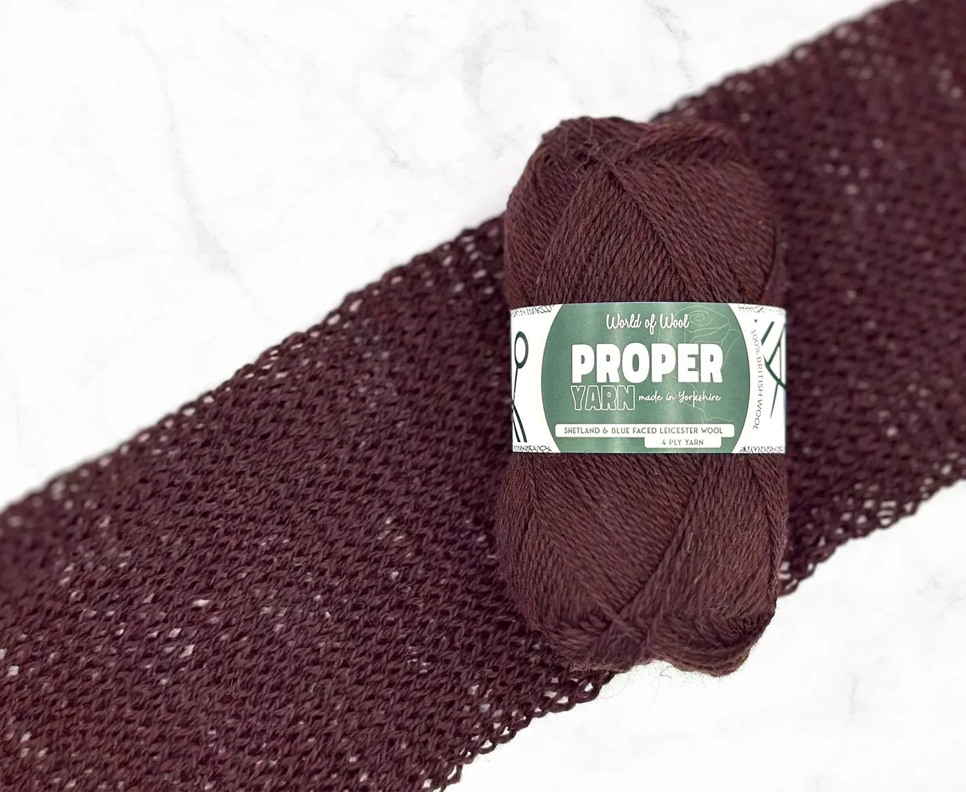 World of Wool - Mardy Purple Proper 4 Ply Yarn - 50g