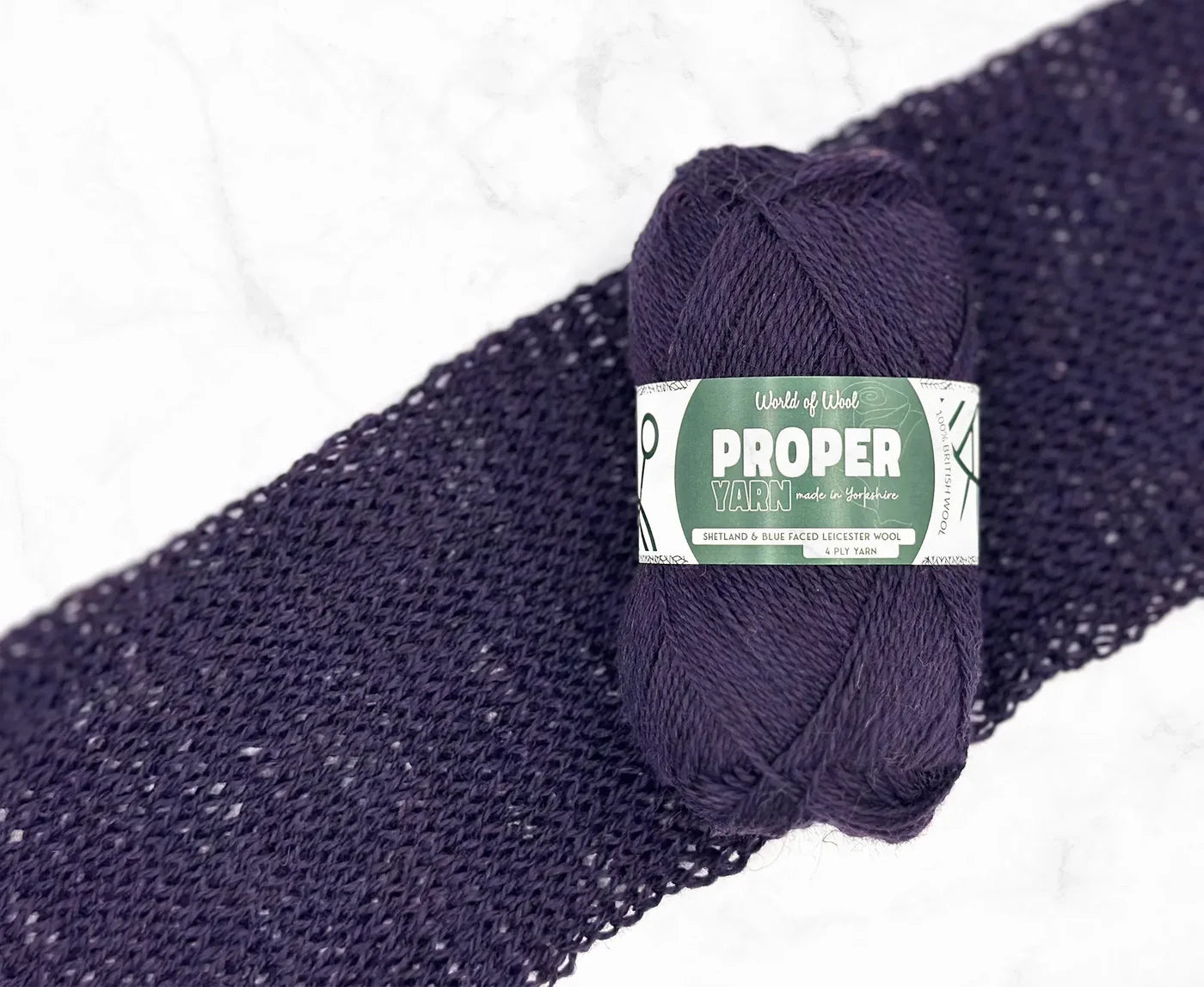 World of Wool - Ta Ra Purple Proper 4 Ply Yarn - 50g