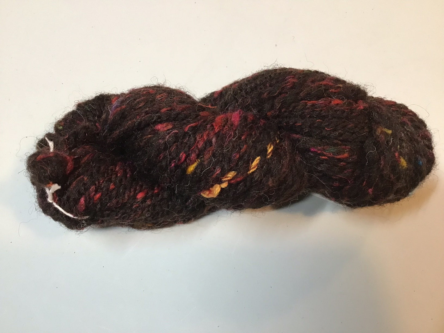 Auspicious Stitch - Earth Ember - Black Welsh Mountain and sari silk