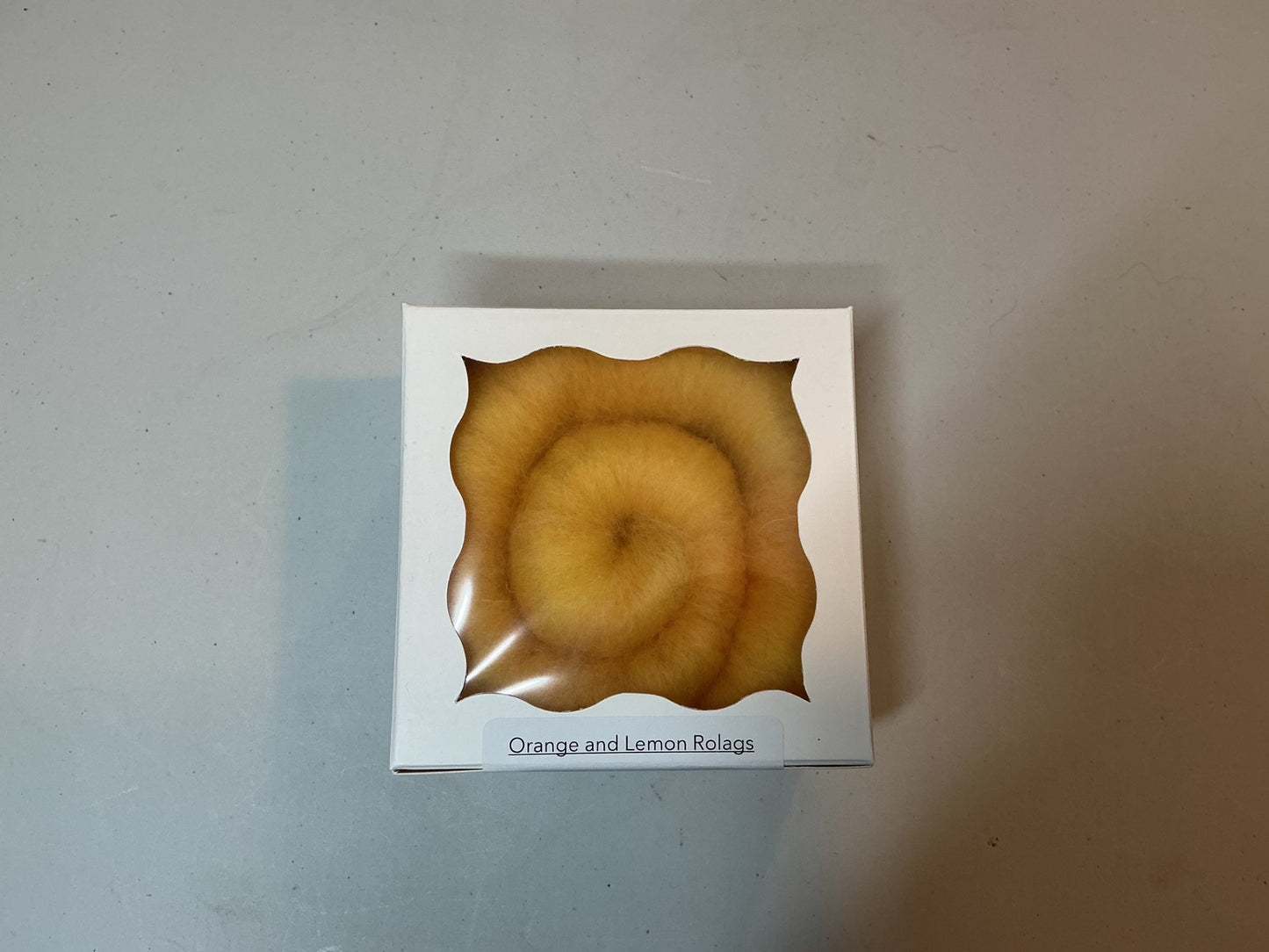Spinning through Time - Rolag - Orange and Lemon