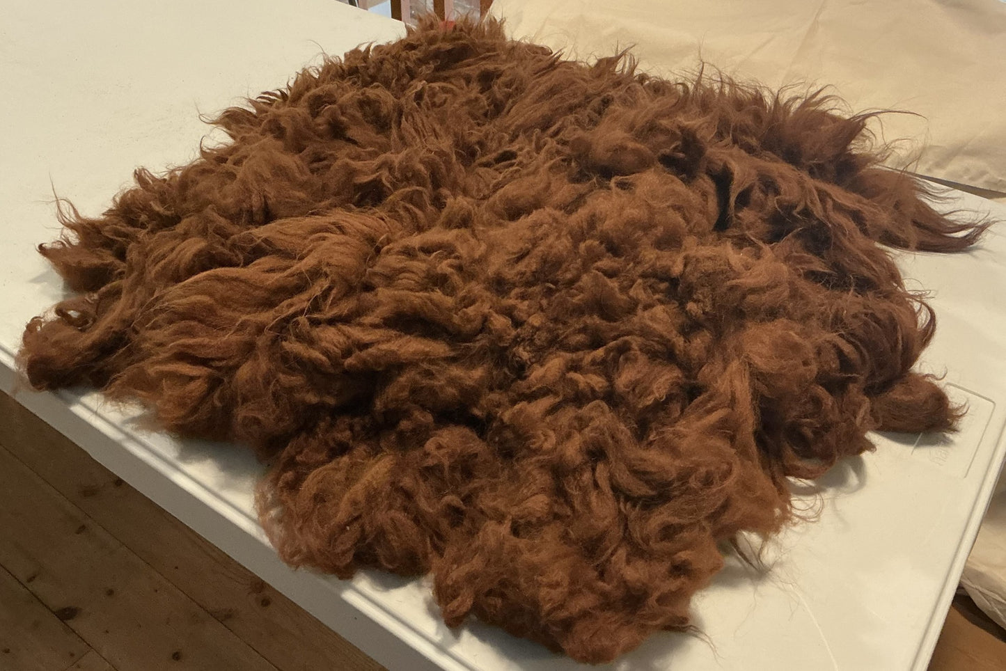 Red-Brown Huacaya Alpaca Blanket - 100g