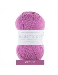 West Yorkshire Spinners - Illustrious DK Yarn - 70% Falkland Wool 30% British Alpaca - Orchid - 100g