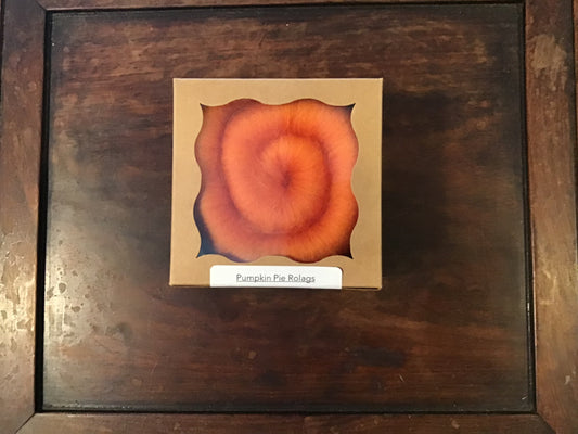 Spinning through Time - Rolag - Pumpkin Pie
