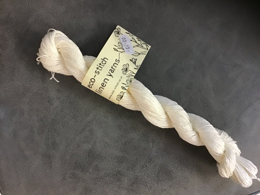 ecostitch - 100 percent Linen - Undyed - Soft White - 50g