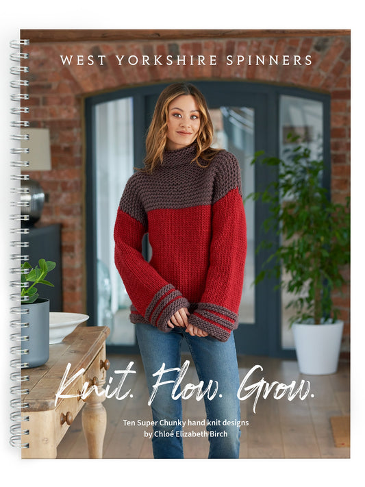 West Yorkshire Spinners - Retreat Super Chunky Roving - Knit. Flow. Grow. Pattern Book