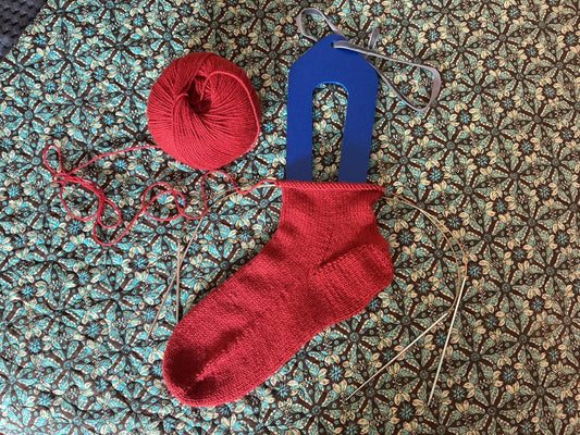 Toe-up socks on two circular needles (3 session course) - Saturday September 12, September 26 and October 10 (11 am to 1 pm)