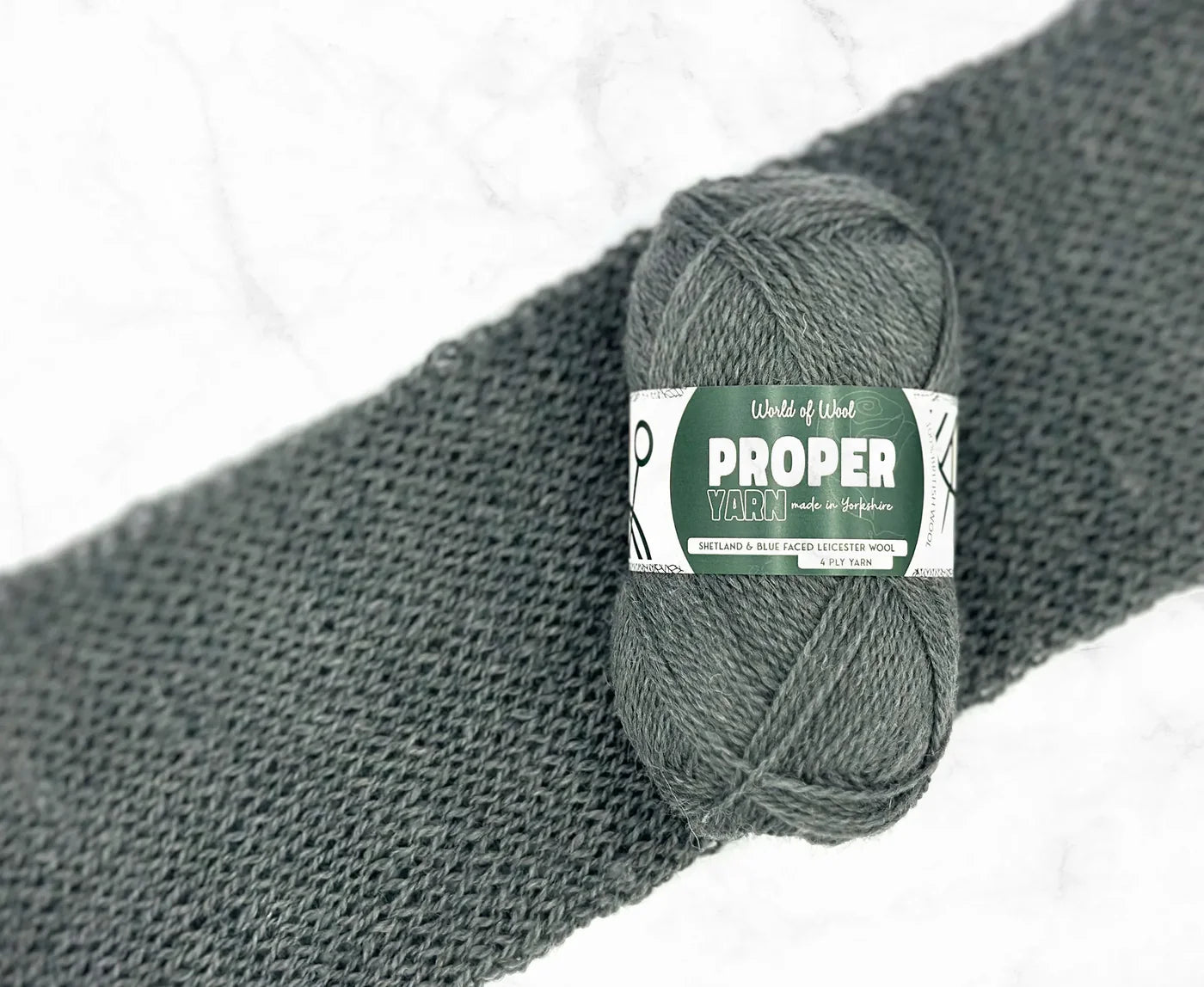 World of Wool - Mithering Grey Proper 4 Ply Yarn - 50g