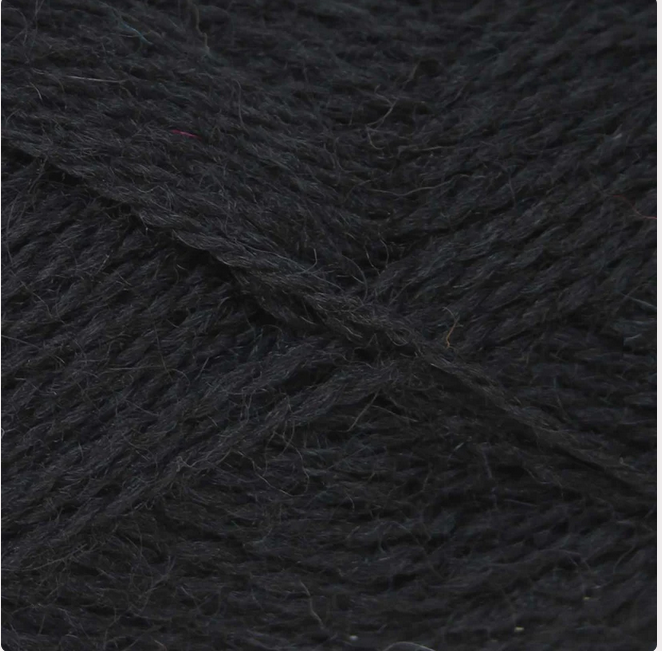 Baa Ram Ewe - Pip Colourwork 4 Ply - Whitby Jet Black - 25g