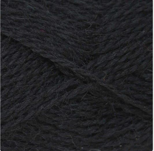 Baa Ram Ewe - Pip Colourwork 4 Ply - Whitby Jet Black - 25g
