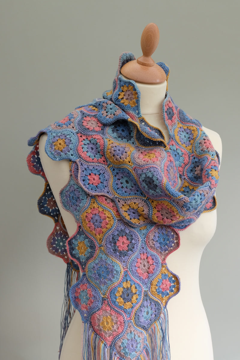 Jane Crowfoot Mystical Lanterns Scarf Pattern Booklet