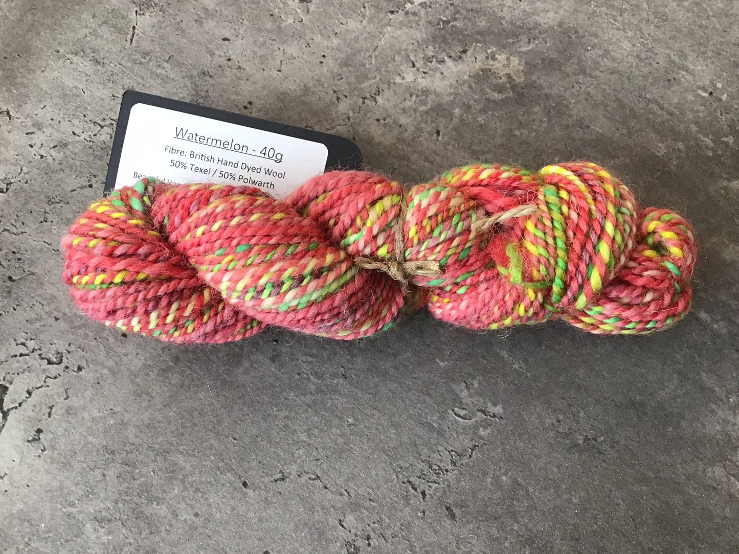 Spinning Through Time - Water Melon - 50% Texel; 50% Polwarth - 40g