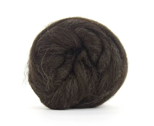 Top for spinning - Black Shetland wool - 50g