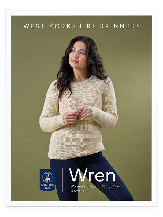 West Yorkshire Spinners - Aran and DK - Wren Women's Garter Stitch Jumper